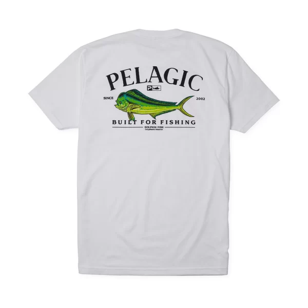 117122109S Playera Manga Corta Species Dolphin Fish Blanco