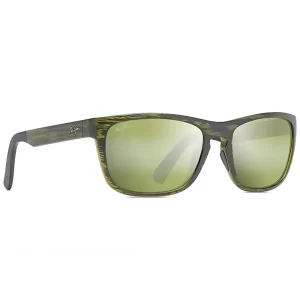HT755-15M LENTES DE SOL SOUTH SWELL – ARMAZÓN MATTE GREEN STRIPE – MICA DE CRISTAL SUPER FINA MAUI HT – MAUI JIM