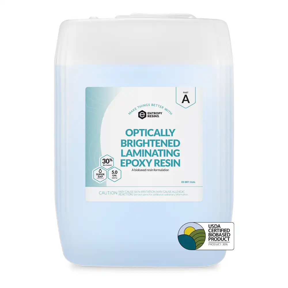 ER-BRT-6 RESINA EPOXY OPTICALLY BRIGHTENED LAMINATING PARTE A – 18.9 L – ENTROPY RESINS
