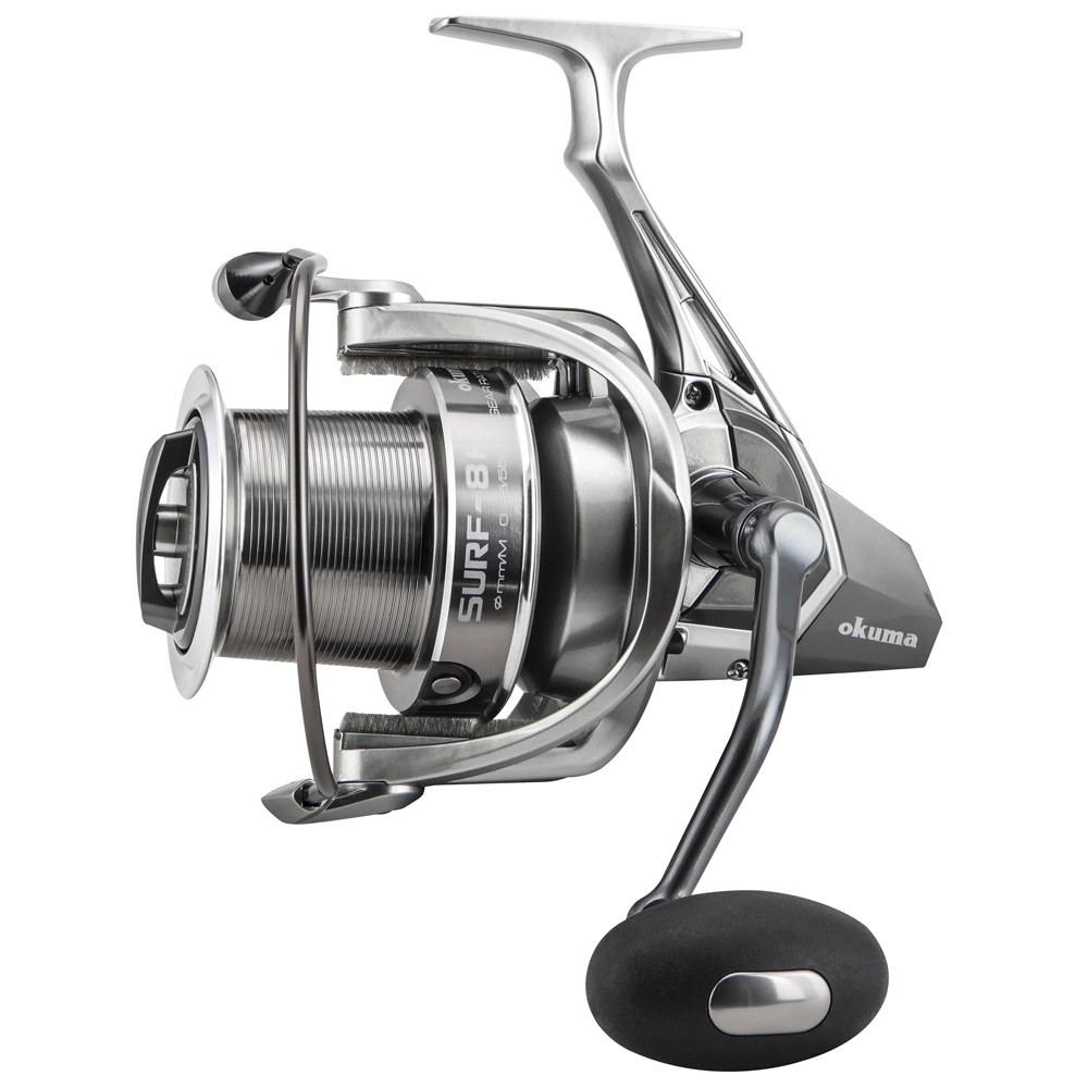 SURF8K CARRETE PARA PESCA DE SPINNING SURF 8K– COLOR PLATA –OKUMA