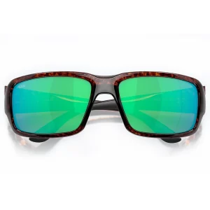 TF 10 OGMGLP LENTES DE SOL POLARIZADOS FANTAIL – ARMAZÓN CAREY – MICA DE VIDRIO LIGHTWAVE VERDE ESPEJADO – COSTA DEL MAR