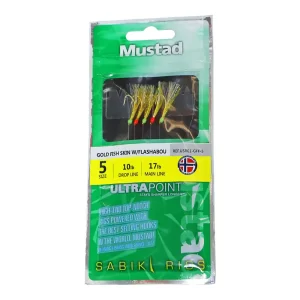 USR01 SEÑUELO DE PEZ DORADO CON APAREJO FLASHABOU SABIKI – MUSTAD