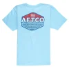 BT4381-NSKH PLAYERA JUVENIL SUNSET DE MANGA CORTA – COLOR AZUL CIELO NEÓN – AFTCO