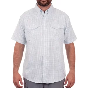 M45113-LGRA CAMISA SIRIUS SS TECH DE MANGA CORTA PARA CABALLERO – COLOR LIGHT GRAY – AFTCO