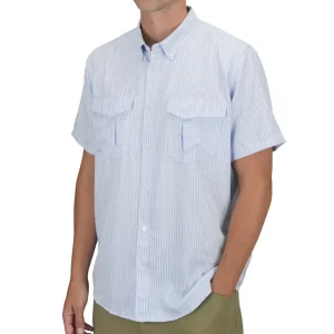 M45113-SKY CAMISA SIRIUS SS TECH DE MANGA CORTA PARA CABALLERO – COLOR SKY BLUE – AFTCO
