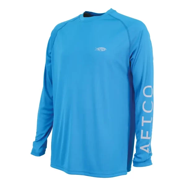 M61109-VVBL PLAYERA SAMURAI LS DE MANGA LARGA PARA CABALLERO – COLOR VIVID BLUE - AFTCO