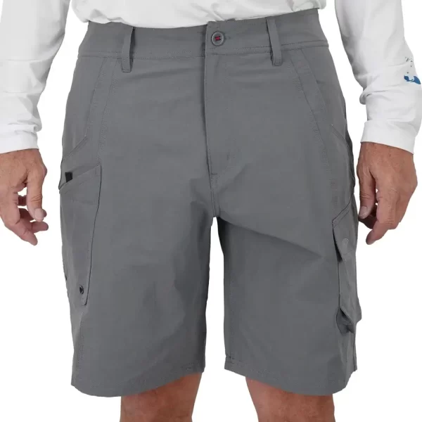 M80-CHR SHORT DE PESCA PARA CABALLERO STEALTH – COLOR CHARCOAL – AFTCO