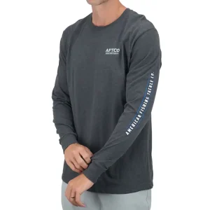 MT4421-CHHR PLAYERA LO TIDE DE MANGA LARGA – COLOR CARBÓN – AFTCO