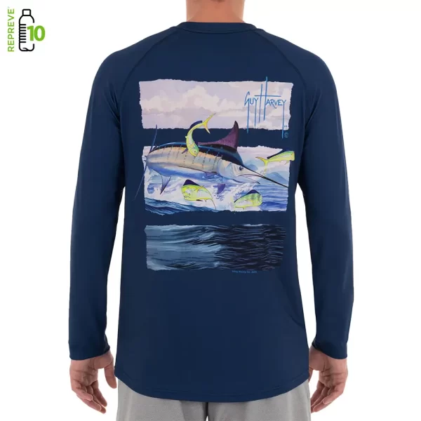 Playera de pesca Marlín Stripes - Guy Harvey