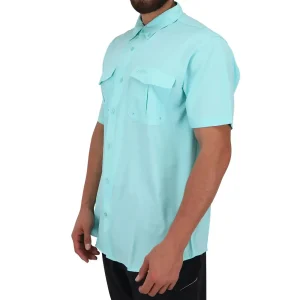 M45108-BMA CAMISA RANGLE SS DE MANGA CORTA – COLOR BAHAMA – AFTCO