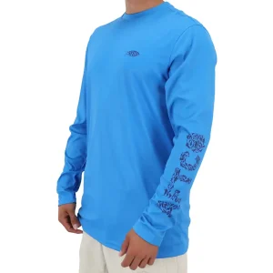 M61108-BRBL PLAYERA JIGFISH DE MANGA LARGA – COLOR AZUL BRILLANTE – AFTCO