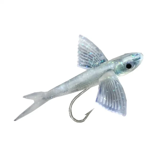 FR507 SEÑUELO DE PEZ VOLADOR CON AZUELO – COLOR TRANSPARENTE – FISH RAZR