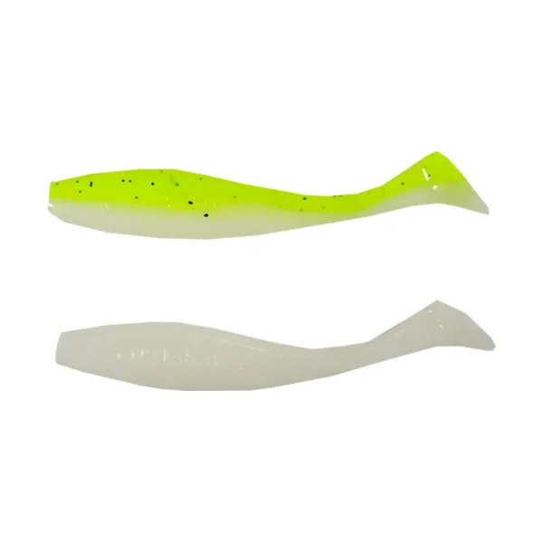 Señuelo Blando Riptide Shad – 4’’ De Largo – Color Chartreuse y Blanco – Color Baits