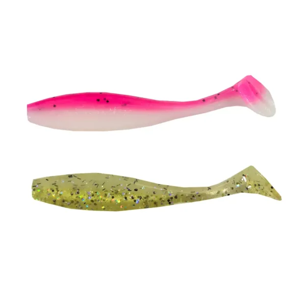 Señuelo Blando Riptide Shad – 4’’ De Largo – Color Rosa y Dorado – Color Baits