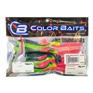 Señuelo Blando Riptide Shad – 4’’ De Largo – Color Rosa y Verde – Color Baits