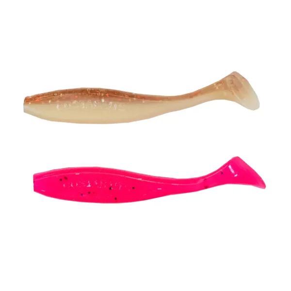 Señuelo Blando Riptide Shad – 4’’ De Largo – Color Café y Rosa – Color Baits