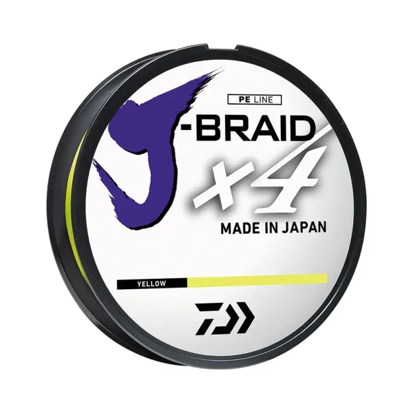 JB4U50-300FY LÍNEA TRENZADA PARA PESCA BRAID™ X-4 – 50 LBS 300YDS – COLOR AMARILLO – DAIWA