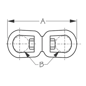 182110 DESTORCEDOR GIRATORIO EYE -EYE 3-8 X 4-5-8– SEA DOG