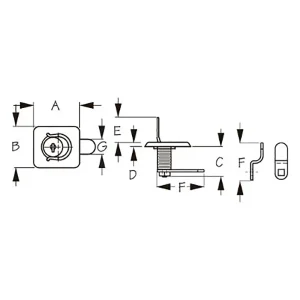 221831-1 CERRADURA DE ACERO INOXIDABLE – 2 1-8” – SEA DOG