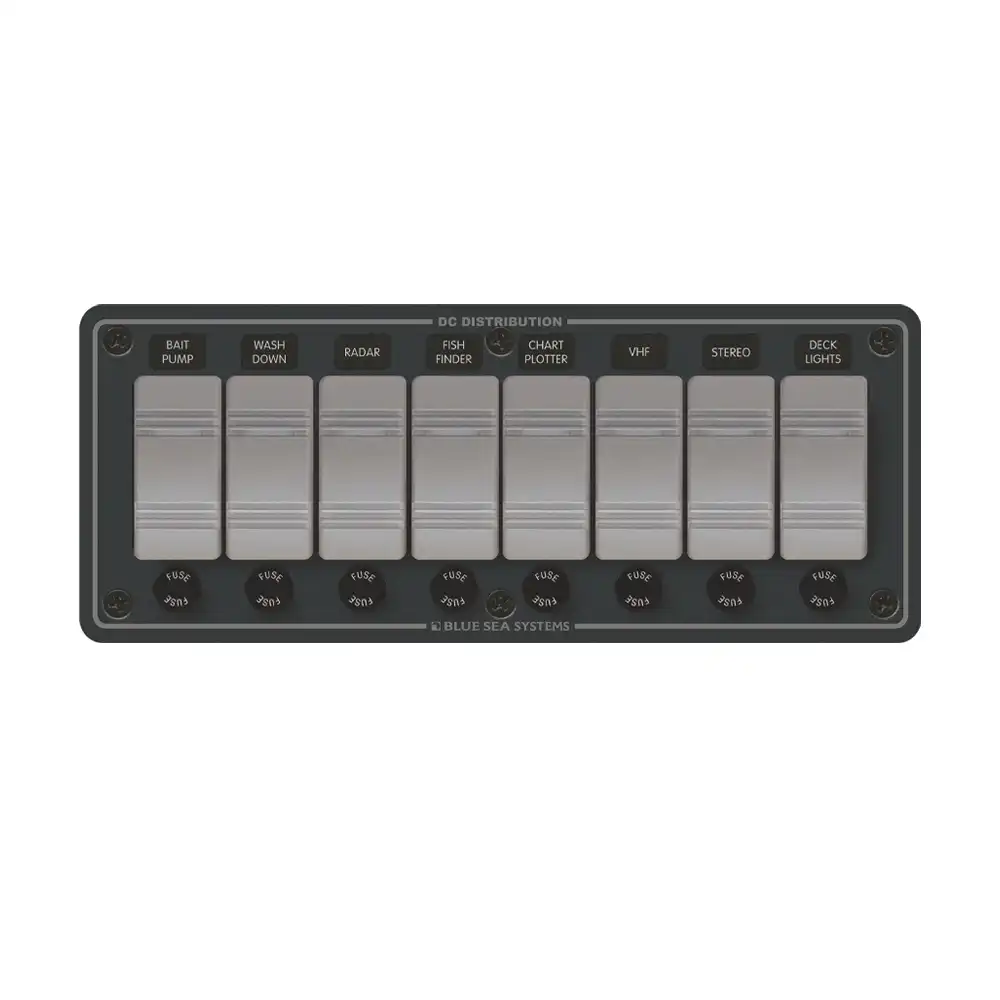 8261 Panel De Corriente Directa - 12 V DC -8 Posiciones - Blue Sea Systems