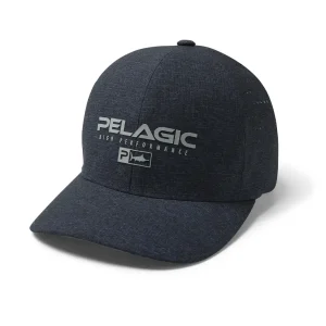 1201223001-SMB GORRA DELTA FLEXFIT HEATHERED – COLOR AZUL AHUMADO – VARIAS TALLAS – PELAGIC