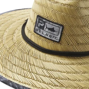 1205223000-BLK SOMBRERO DE PAJA BAJA STRAW GYOTAKU – COLOR VERDE – UNITALLA – PELAGIC -