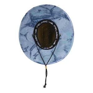 1205223000-BLUSOMBRERO DE PAJA BAJA STRAW GYOTAKU – COLOR AZUL – UNITALLA – PELAGIC