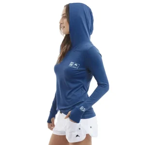 PLAYERA PARA MUJER CON PROTECCIÓN SOLAR COLO AZUL MARINO – PLAYERA PARA PLAYA MUJER – PLAYERA PARA PESCA – PLAYERA DEPORTIVA PARA DAMA - 2015213010-SMB – PELAGIC