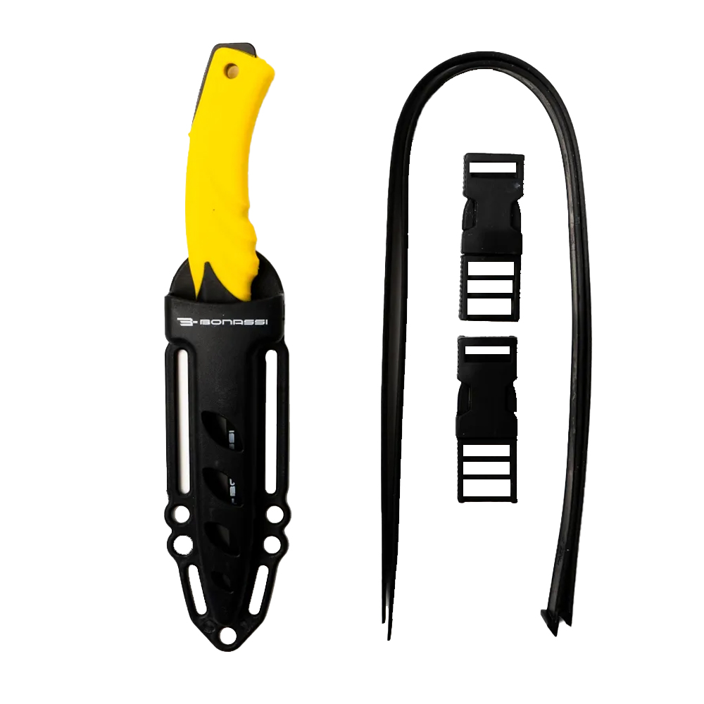 ZP170004 CUCHILLO CORSARIO HOJA DE ACERO INOXIDABLE DE 4’’ - AMARILLO - BONASSI - Imagen 3