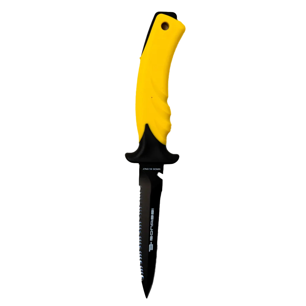 ZP170004 CUCHILLO CORSARIO HOJA DE ACERO INOXIDABLE DE 4’’ - AMARILLO - BONASSI - Imagen 2