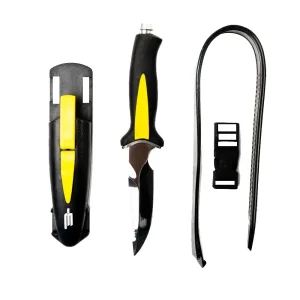 ZP170005 Cuchillo Gladio Hoja De Acero Inoxidable de 4’’ - Amarillo - Bonassi