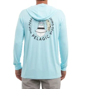 1015242006-TAB PLAYERA CON CAPUCHA AQUATEK HIGH TOWER DE MANGA LARGA – COLOR AZUL TAHITÍ – PELAGIC