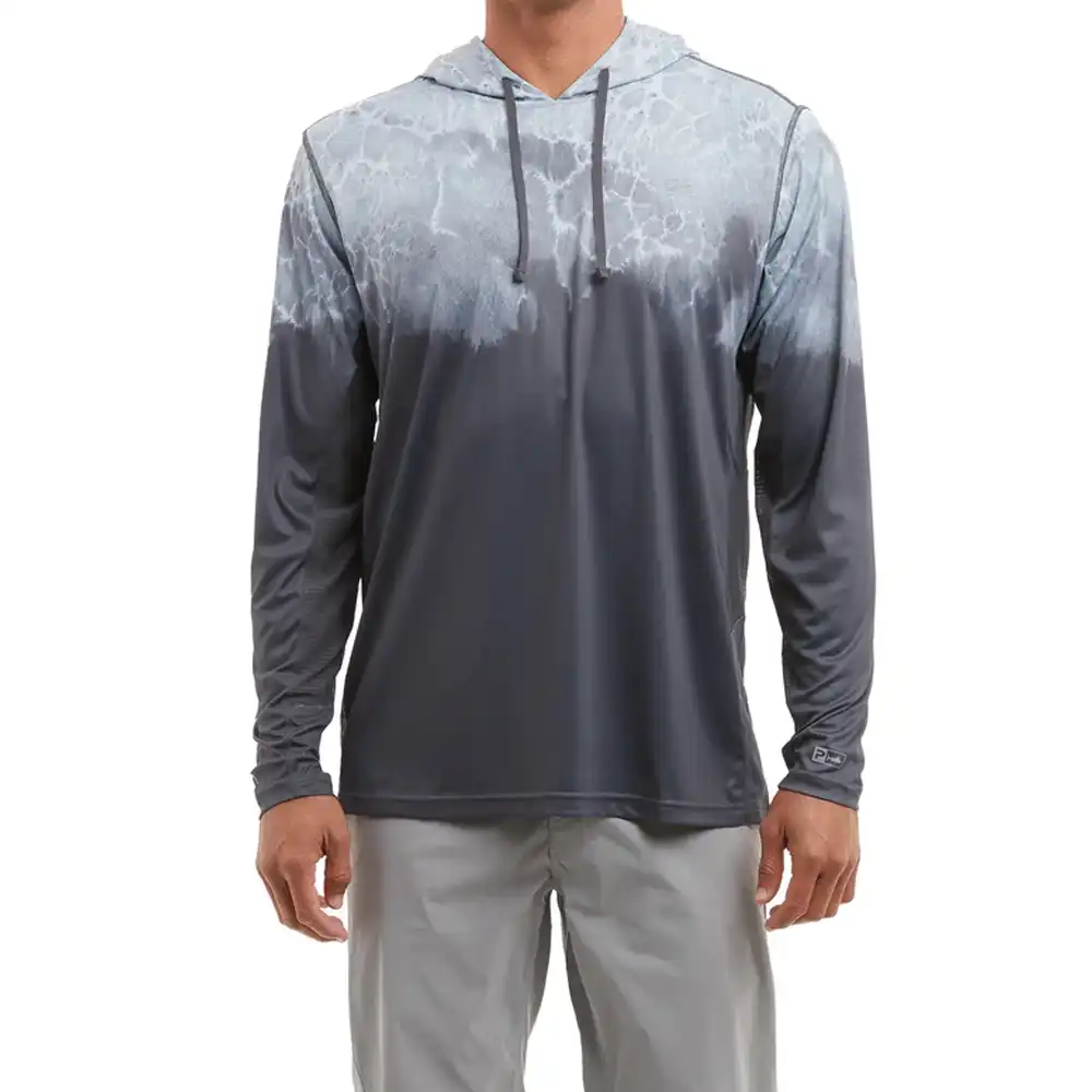 1015243012-GRA PLAYERA CON CAPUCHA VAPORTEK DE MANGA LARGA – COLOR GRAFITO – PELAGIC