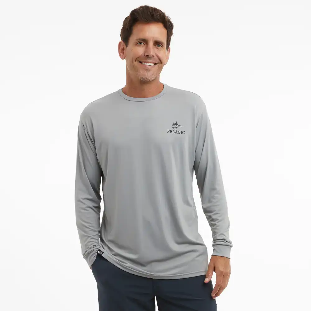 1015243016-GRY PLAYERA AQUATEK TURNER DE MANGA LARGA – COLOR GRIS – PELAGIC - Imagen 2