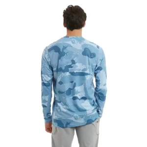 1015251003-SLT PLAYERA VAPORTEK DE MANGA LARGA – COLOR SLATE – PELAGIC