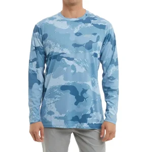 1015251003-SLT PLAYERA VAPORTEK DE MANGA LARGA – COLOR SLATE – PELAGIC
