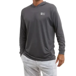 1015251006-GRA PLAYERA CON CAPUCHA AQUATEK RUSTED ICON DE MANGA LARGA – COLOR GRAFITO – PELAGIC