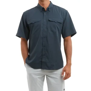 1016223000-DNYCAMISA KEYS DE MANGA CORTA – COLOR DARK NAVY – PELAGIC