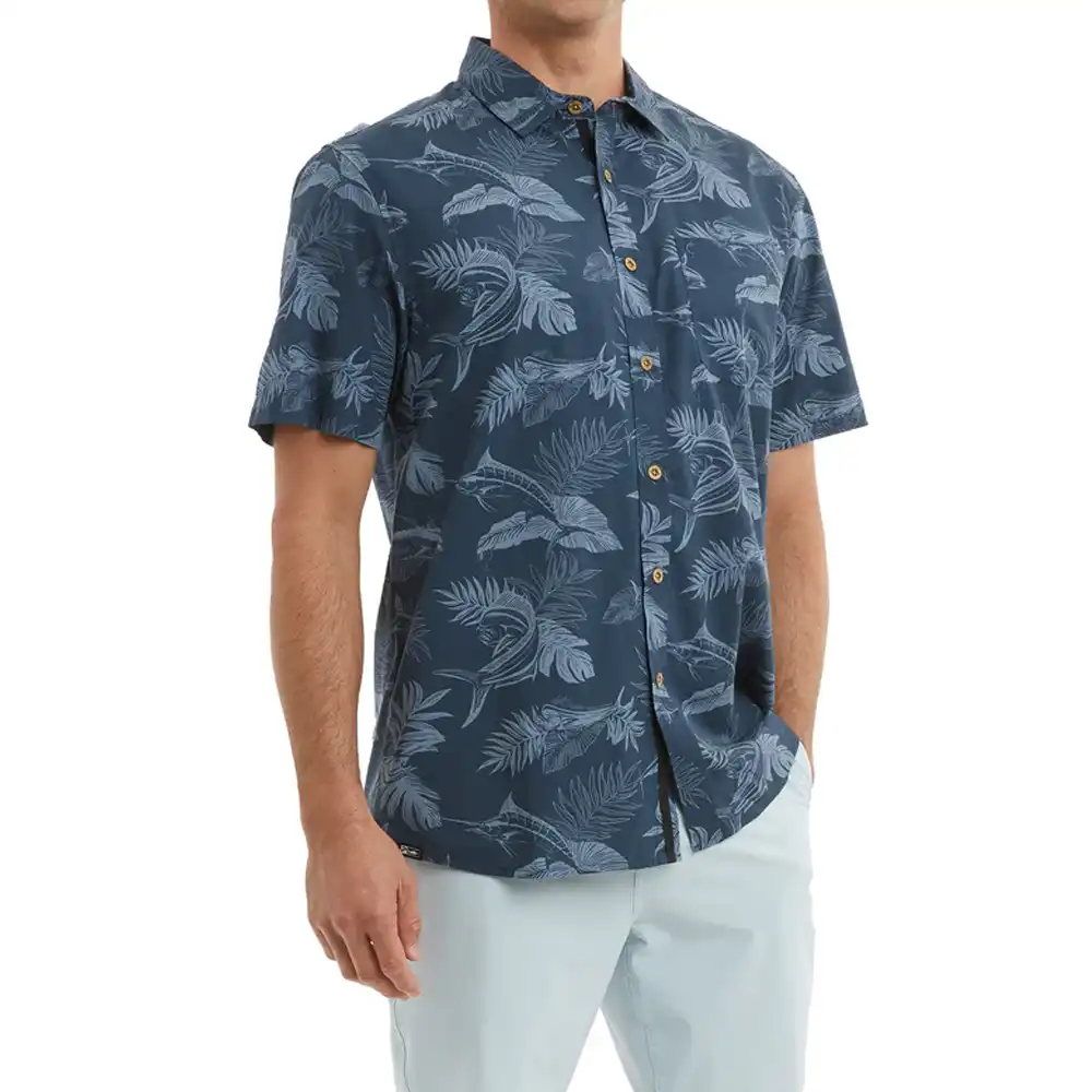 1016252001-DNY CAMISA KNOCKDOWN DE MANGA CORTA – COLOR DARK NAVY – PELAGIC