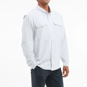 1017223000-WHT CAMISA KEY LS DE MANGA LARGA – COLOR BLANCO – PELAGIC