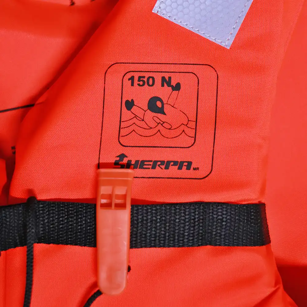 CHALECO SALVAVIDAS UNIVERSAL SOLAS PARA ADULTO – TIPO II – 150N – SHERPA - Imagen 2