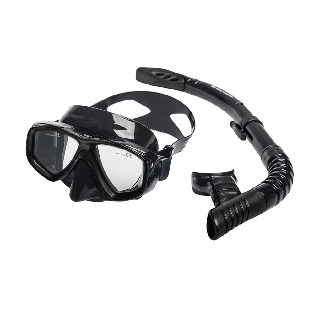 CS145050B Combo Venture Pro Para Adulto De Visor + Snorkel – Color Negro y Azul - Bonassi