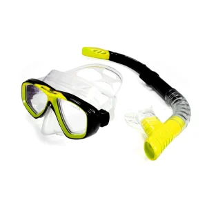 CS140010B Combo Venture Pro Para Adulto - Visor + Snorkel – Color Amarillo - Bonassi