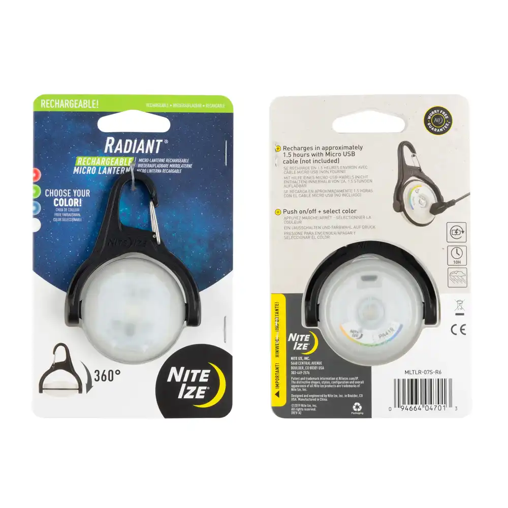 MLTLR-07S-R6 MICRO LINTERNA RADIANT DISC-O SELECT – RECARGABLE – NITE IZE - Imagen 3