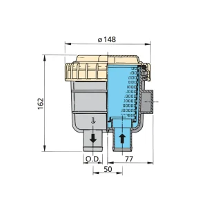 FTR140 Filtro De Agua - Varias medidas - VETUS