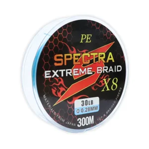 LÍNEA TRENZADA EXTREME BRAID – 30LBS – 300M – 8 HEBRAS – AZUL – SPECTRA