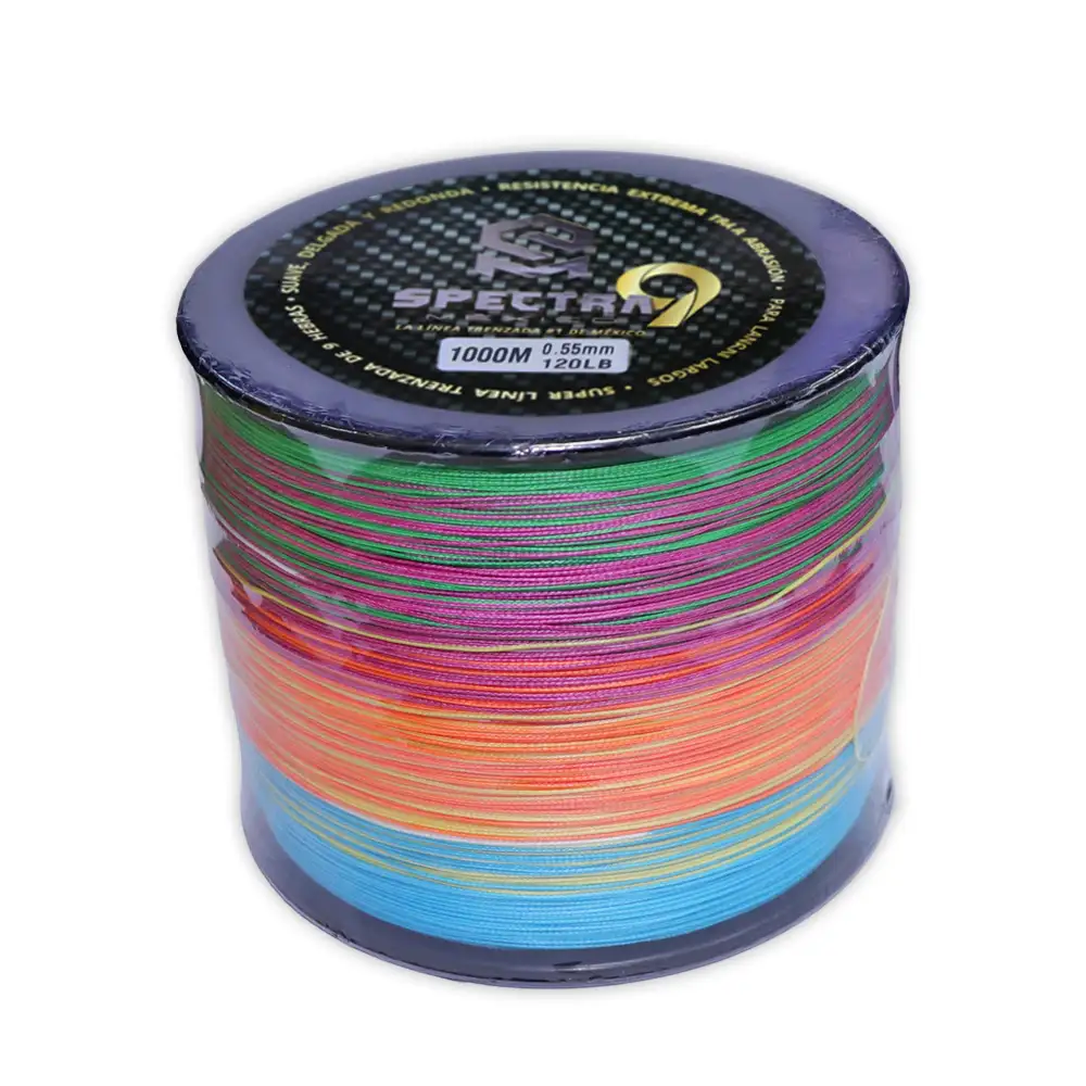 LÍNEA TRENZADA SPECTRA 9H – 120LBS – 1000M – 9 HEBRAS – MULTICOLOR – SPECTRA - Imagen 2