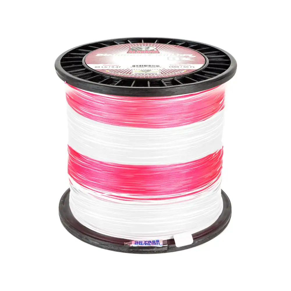 75805 LÍNEA TRENZADA DIAMOND GENERATION 3 – 8 HEBRAS – 50LBS – 1500 YDS – ROJO/BLANCO – DIAMOND