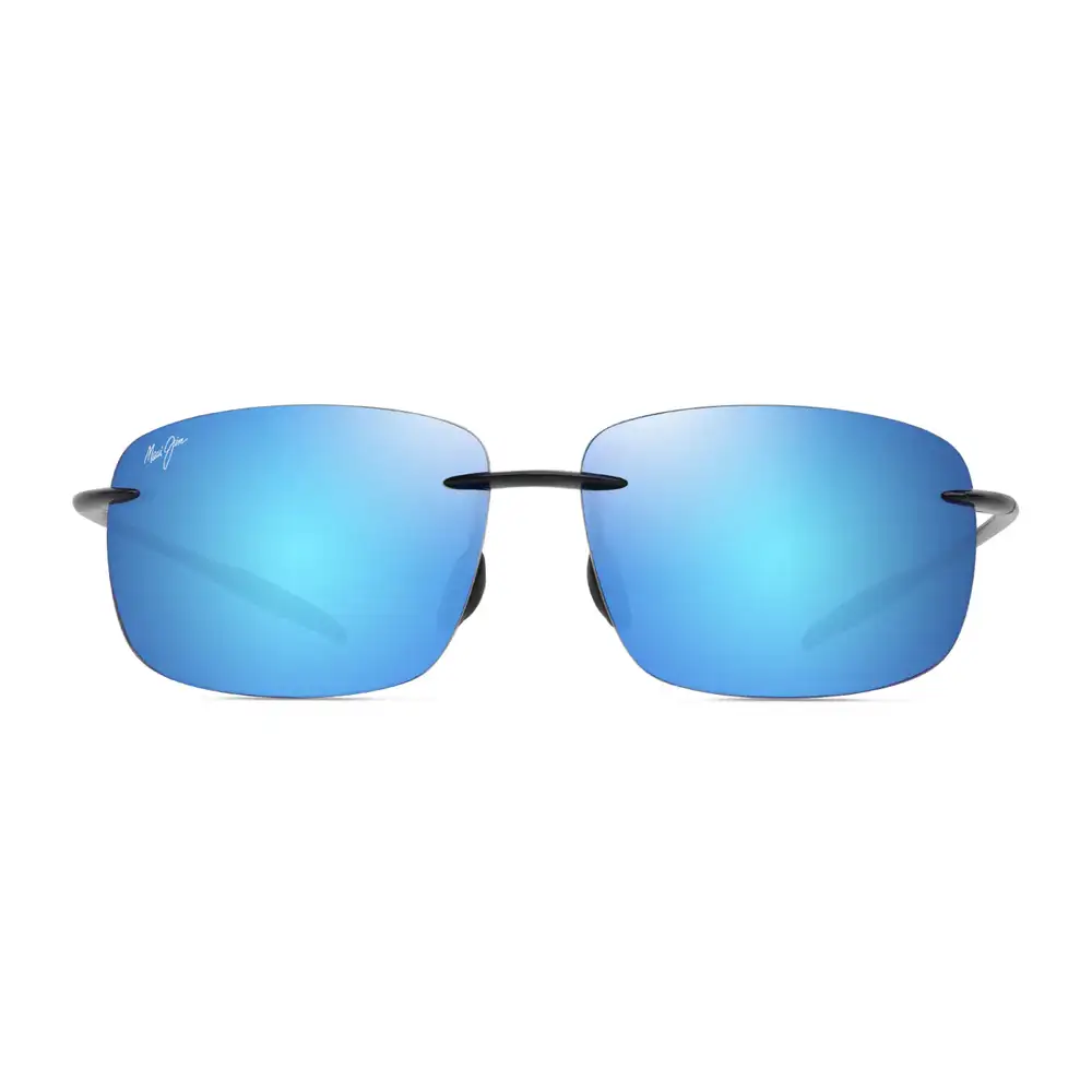 B422-02 LENTES POLARIZADOS BREAKWALL – MICA DE CRISTAL BLUE HAWAII – NEGRO BRILLANTE – MAUI JIM - Imagen 3