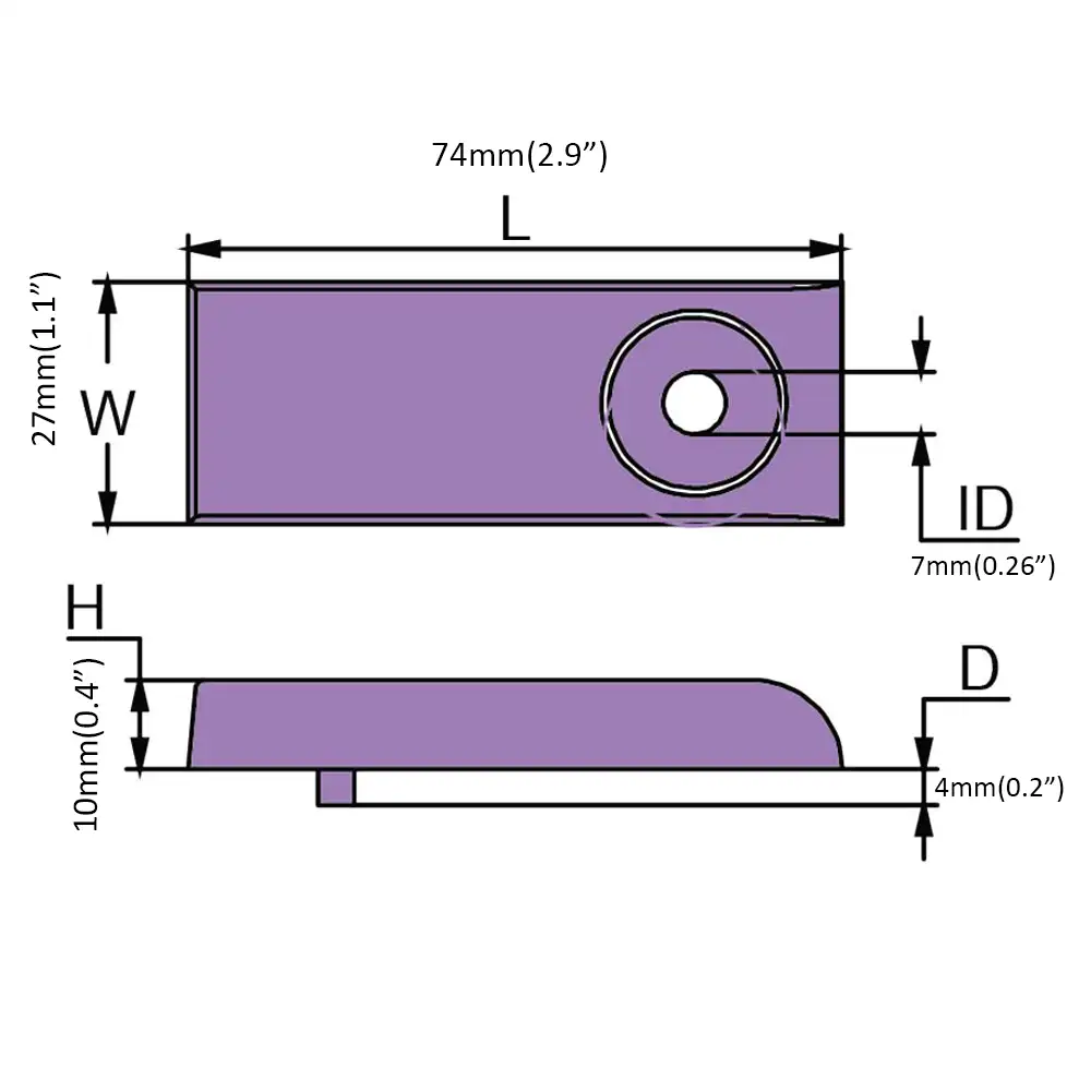 CM892227Z ÁNODO DE ZINC PARA FUERABORDA MERCURY/MERCRUISER – 27 X 27 X 10 X 4 MM – MARTYR - Imagen 2